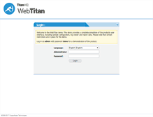Tablet Screenshot of demo.webtitan.com